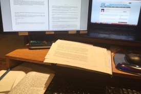 jens desk after Nanowrimo 2015 day one